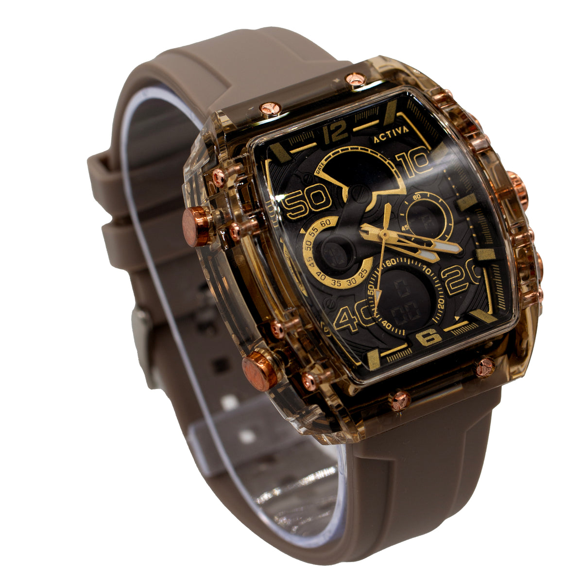 Activa X Invicta Digital Essentials Mens Watch - 45mm. Apricot