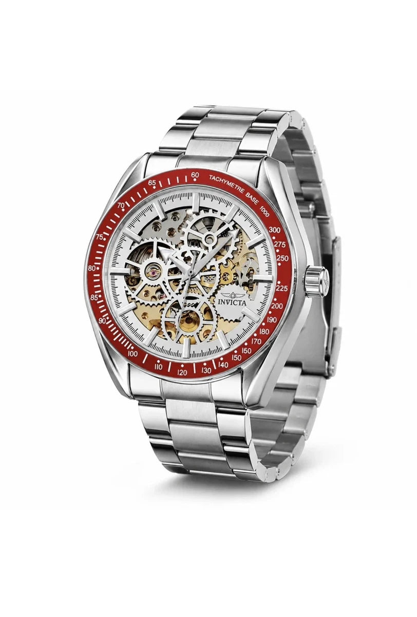 Invicta D Art Excelsior Automatic Mens Watch with Skeleton Dial Silver