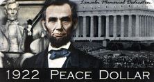 1922-S San Francisco Lincoln Memorial $1 Peace Silver Dollar w/ Case