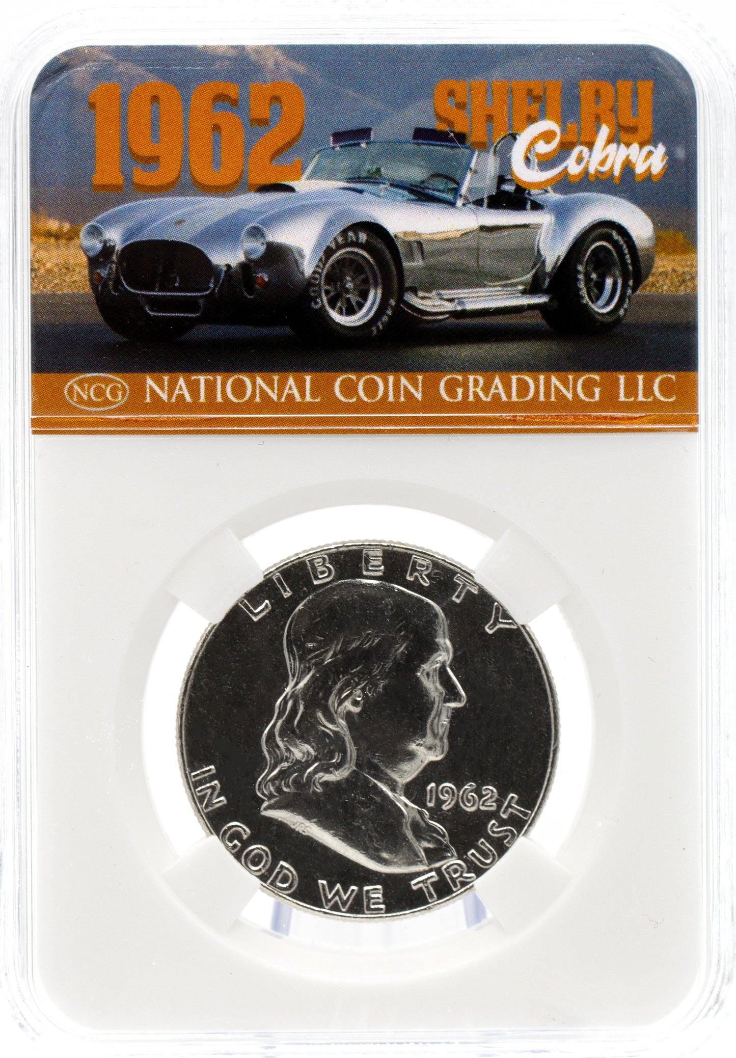 AAC EXCLUSIVE 1962 Franklin Half Dollar Shelby Cobra Coin w/ Case