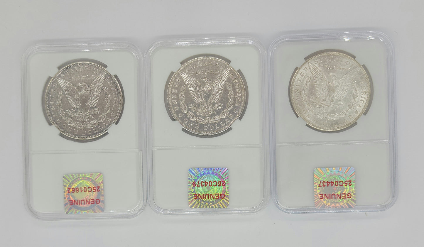 3PC 1889-1890-1891 $1 Morgan Silver Dollar Set