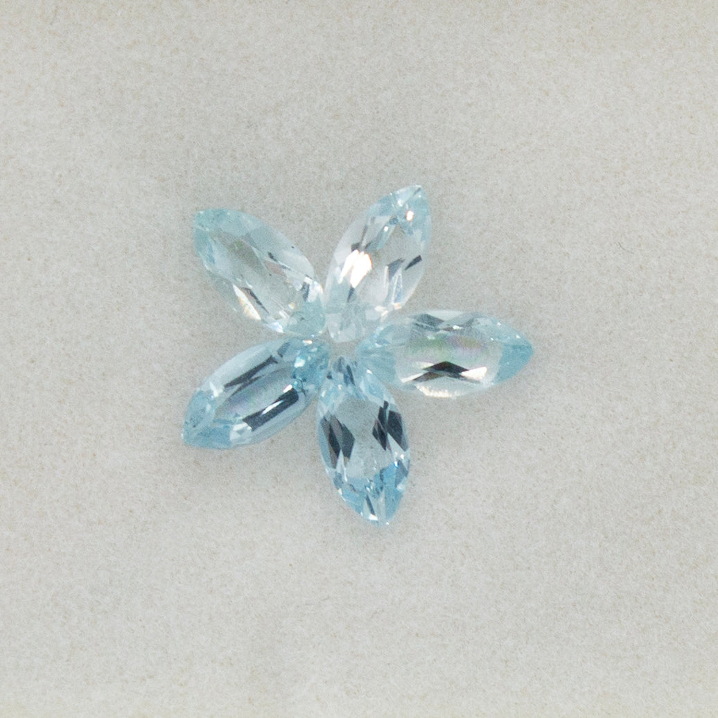 1ctw Aquamarine Marquise 5 Stone Parcel Loose Stone