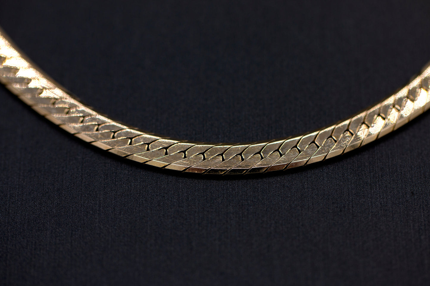 14KY Herringbone Gold Chain 18 in Necklace