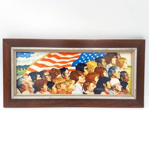 Norman Rockwells America Framed Porcelain Wall Plaque