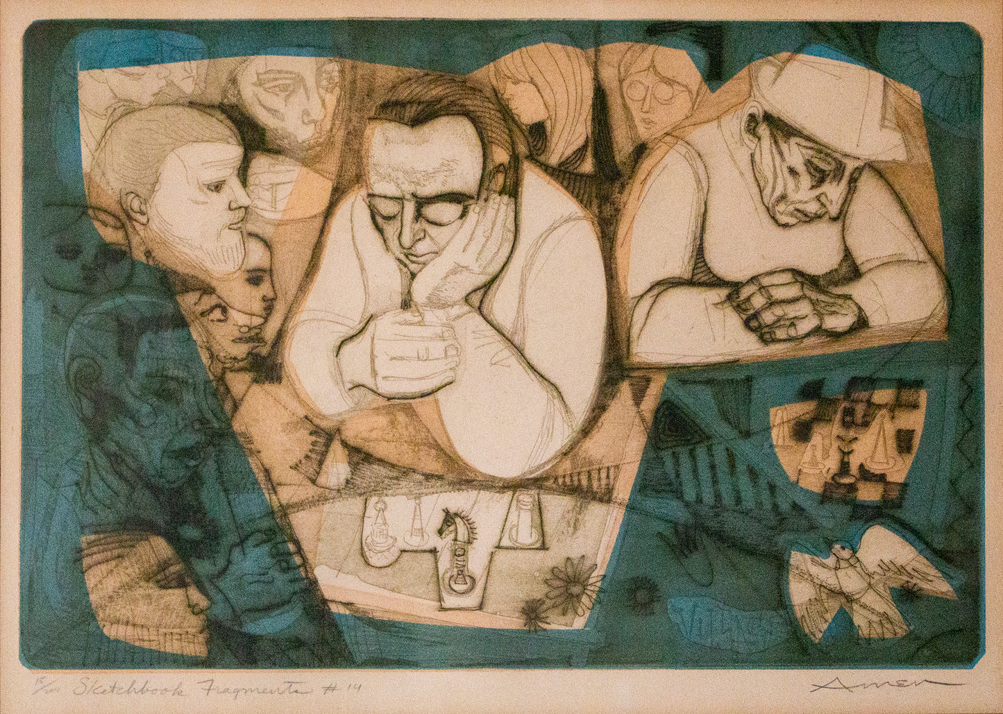 Sketchbook Fragments Drawing by Irving Amen