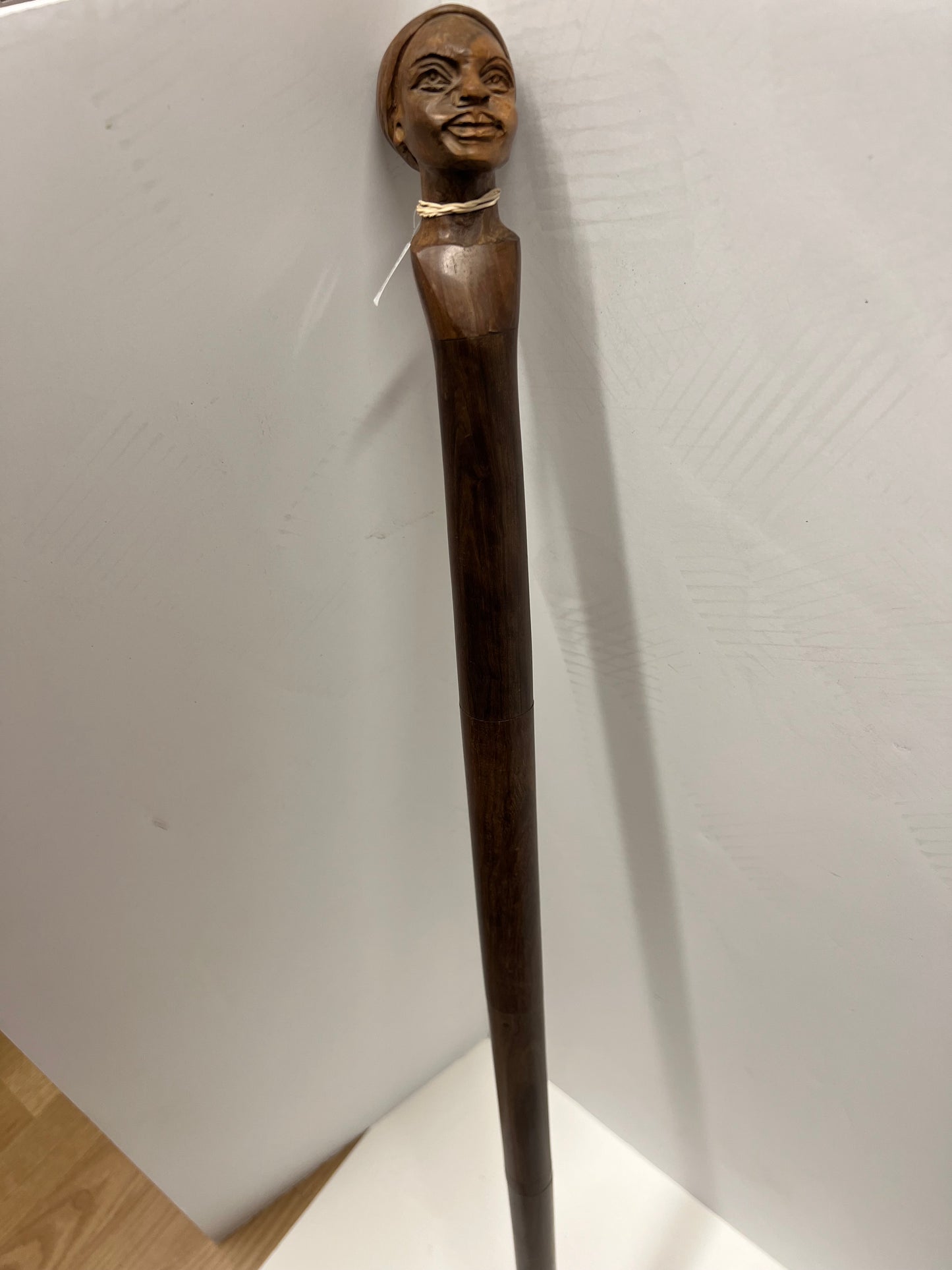 Walking Stick Cane Wooden Hand Crafted Tiki Wise Female African Art