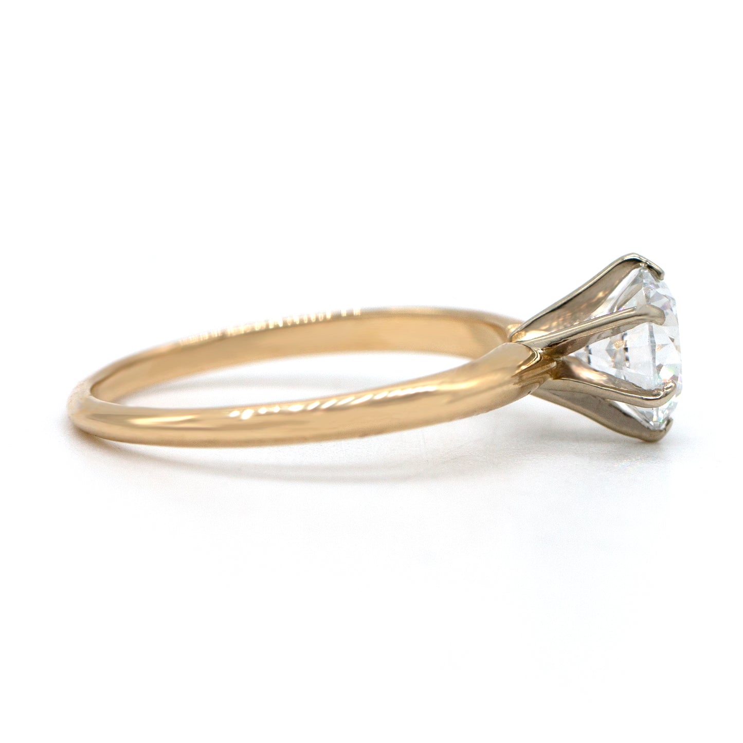 14K Gold 1.00ct LG VVS2 G-H Diamond Solitaire Ring