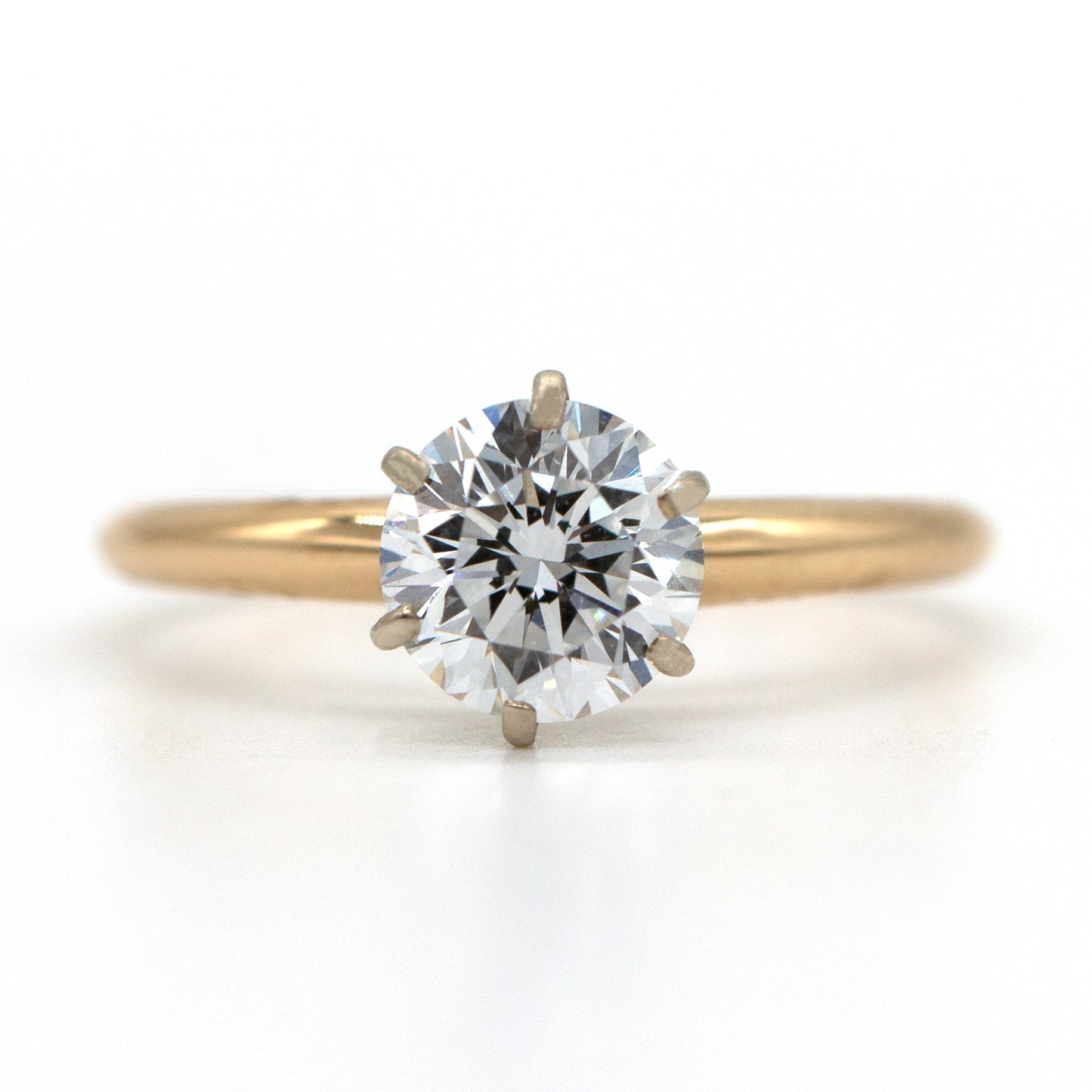 14K Gold 1.00ct LG VVS2 G-H Diamond Solitaire Ring