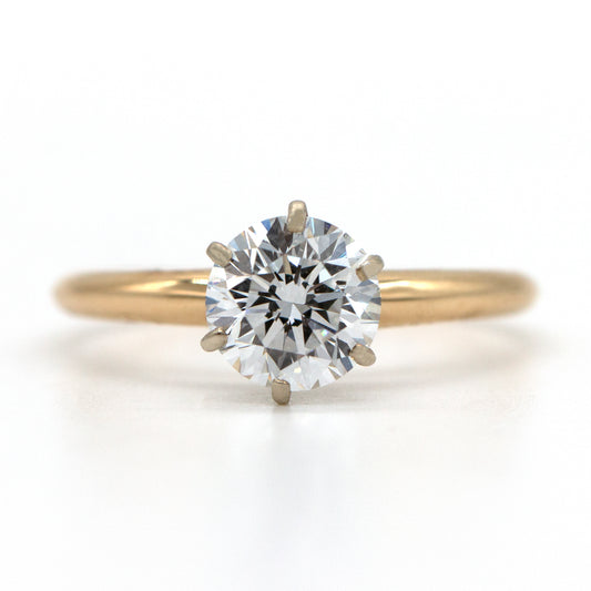 14K Gold 1.00ct LG VVS2 G-H Diamond Solitaire Ring