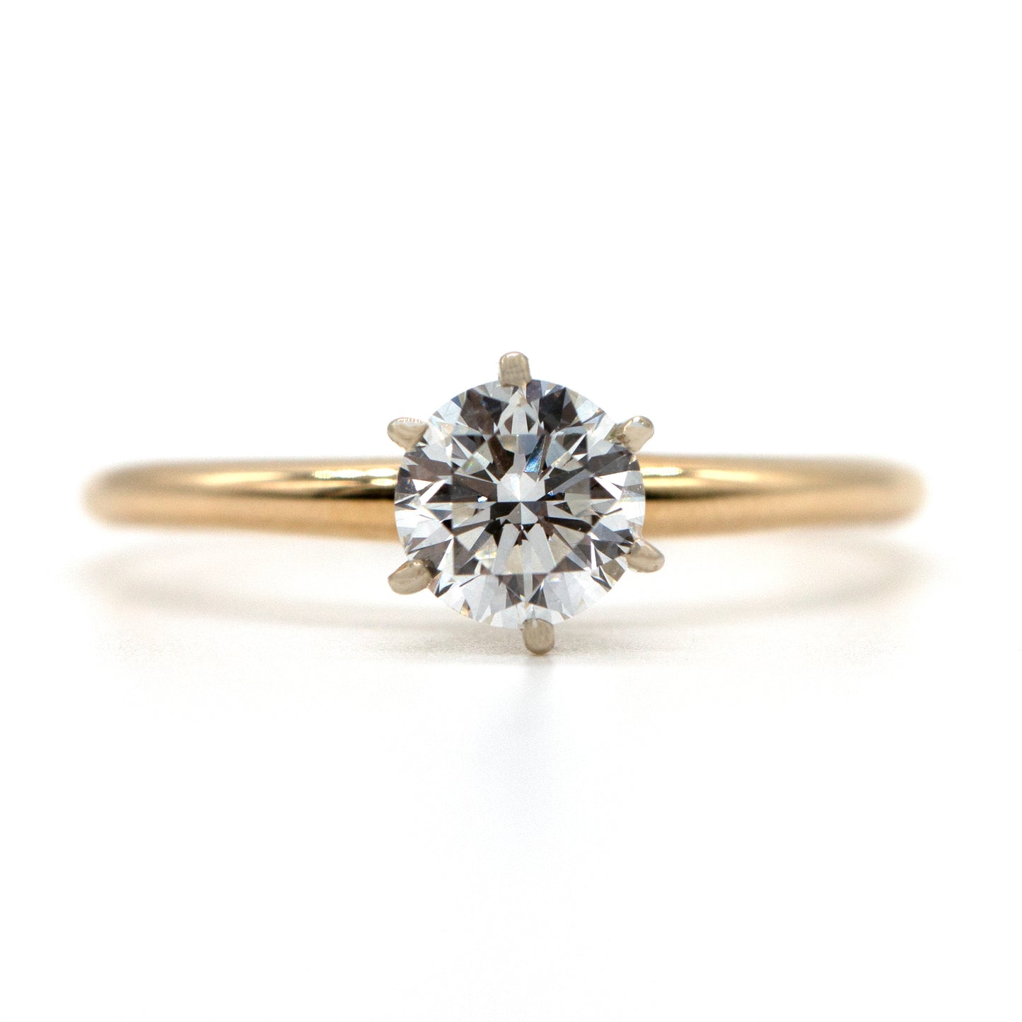 14KT Gold .75ct LG VVS2 F Diamond Solitaire Ring