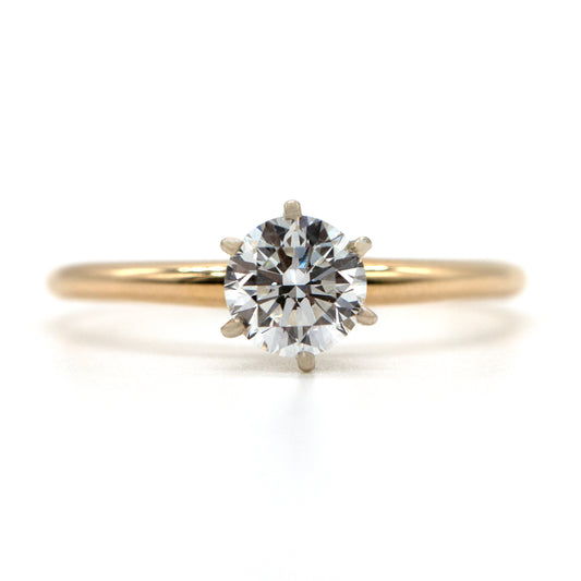 14KT Gold .75ct LG VVS2 F Diamond Solitaire Ring