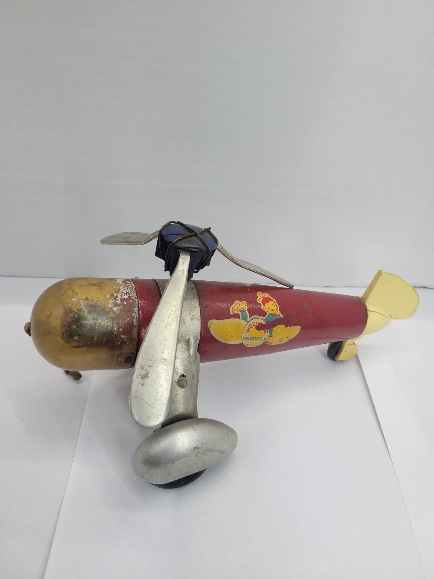 1940s Woodette Helicopter Pull Toy