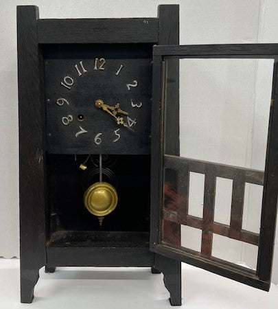 Antique Mission Arts/ Crafts Style Mantle Clock New Haven