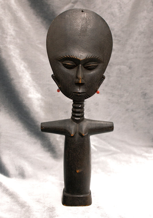 Vintage 20th Century Akuaba Hand Carved Fertility Wooden Doll