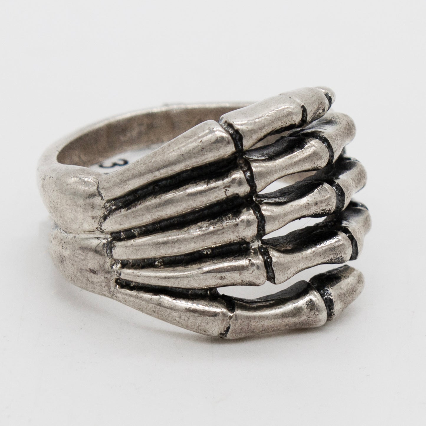 Sterling silver 16.7g Skeleton Hand Ring