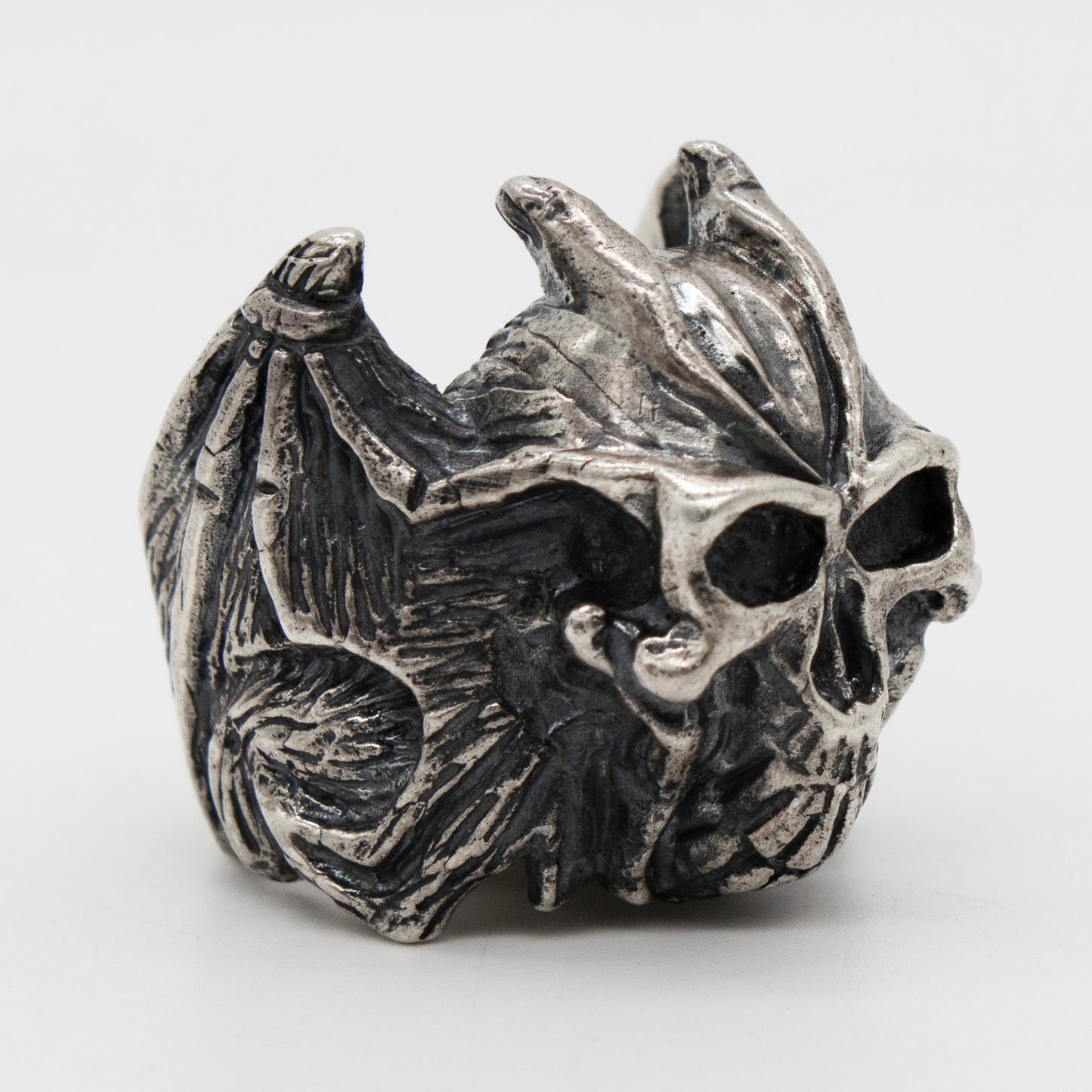 Sterling silver 29.7g Skull Gothic Gargoyle Ring