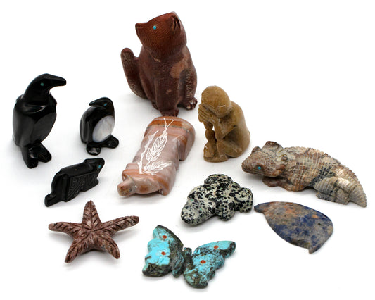 11pc. Mixed Fetish Carving Lot