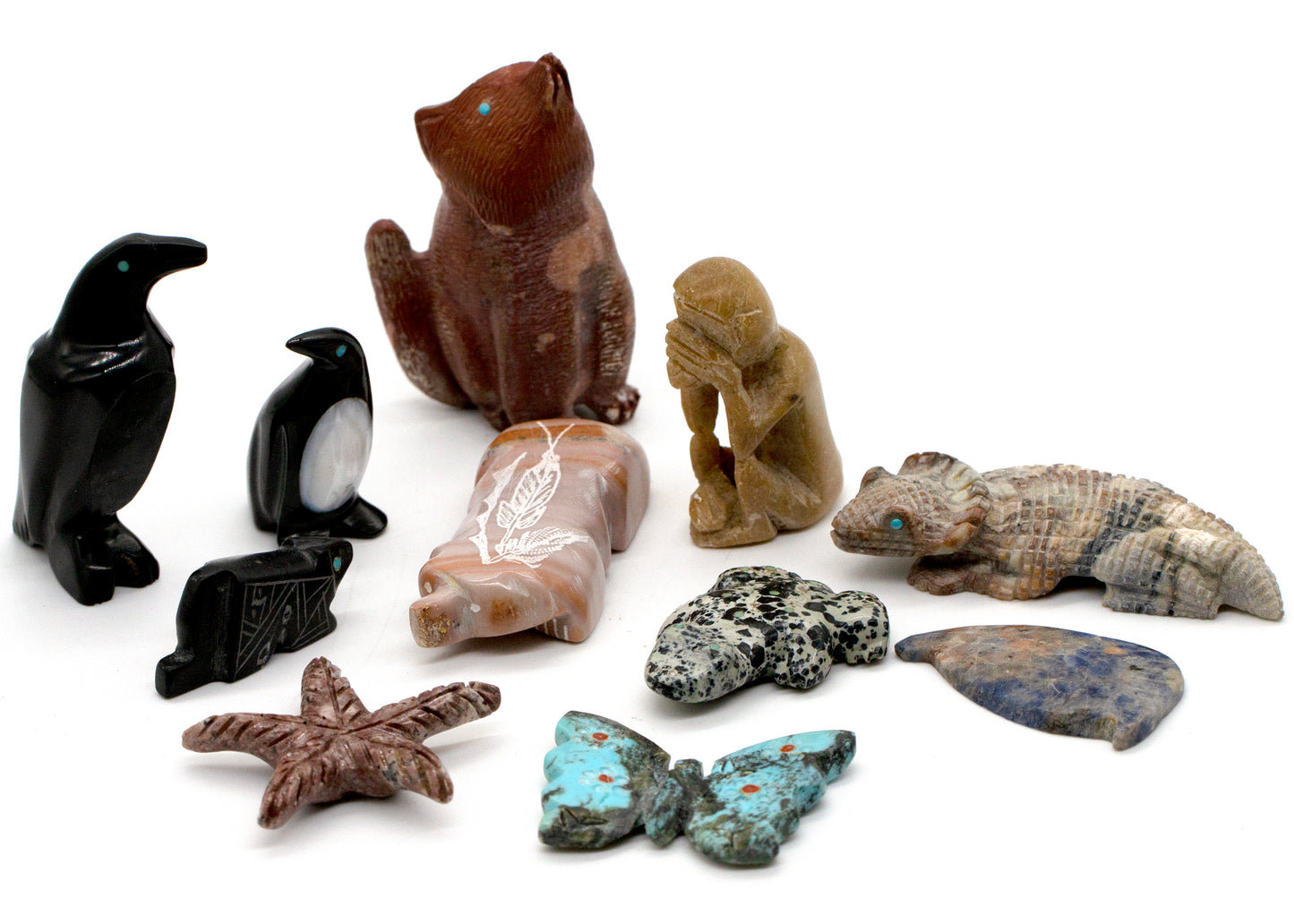 11pc. Mixed Fetish Carving Lot