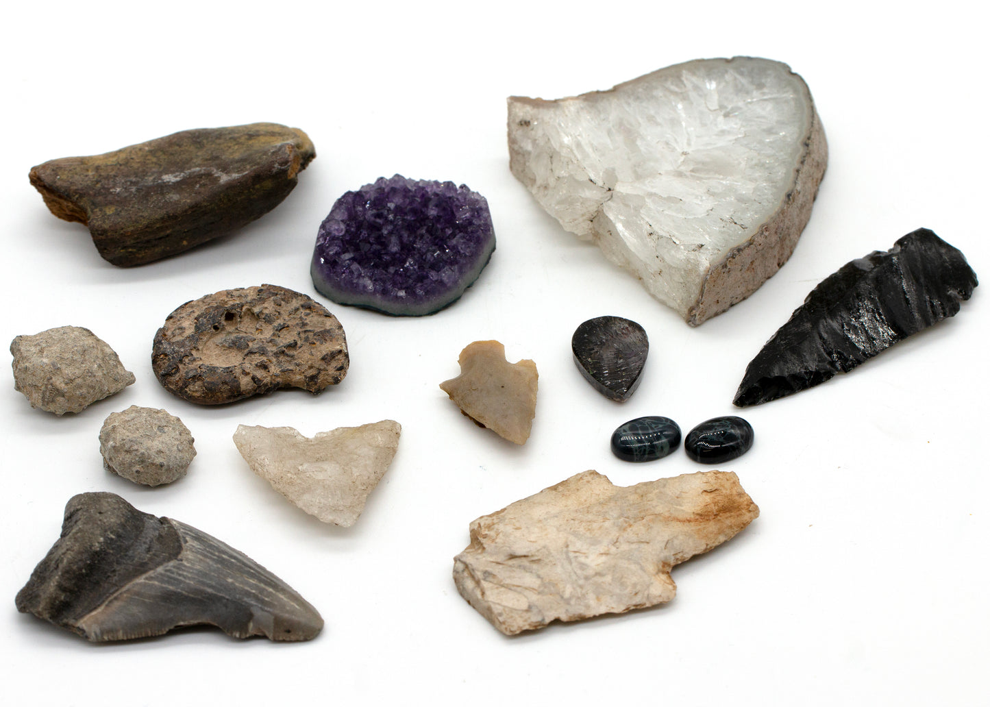 14pc. FOSSIL, ARTIFACT Hobbyist Lot