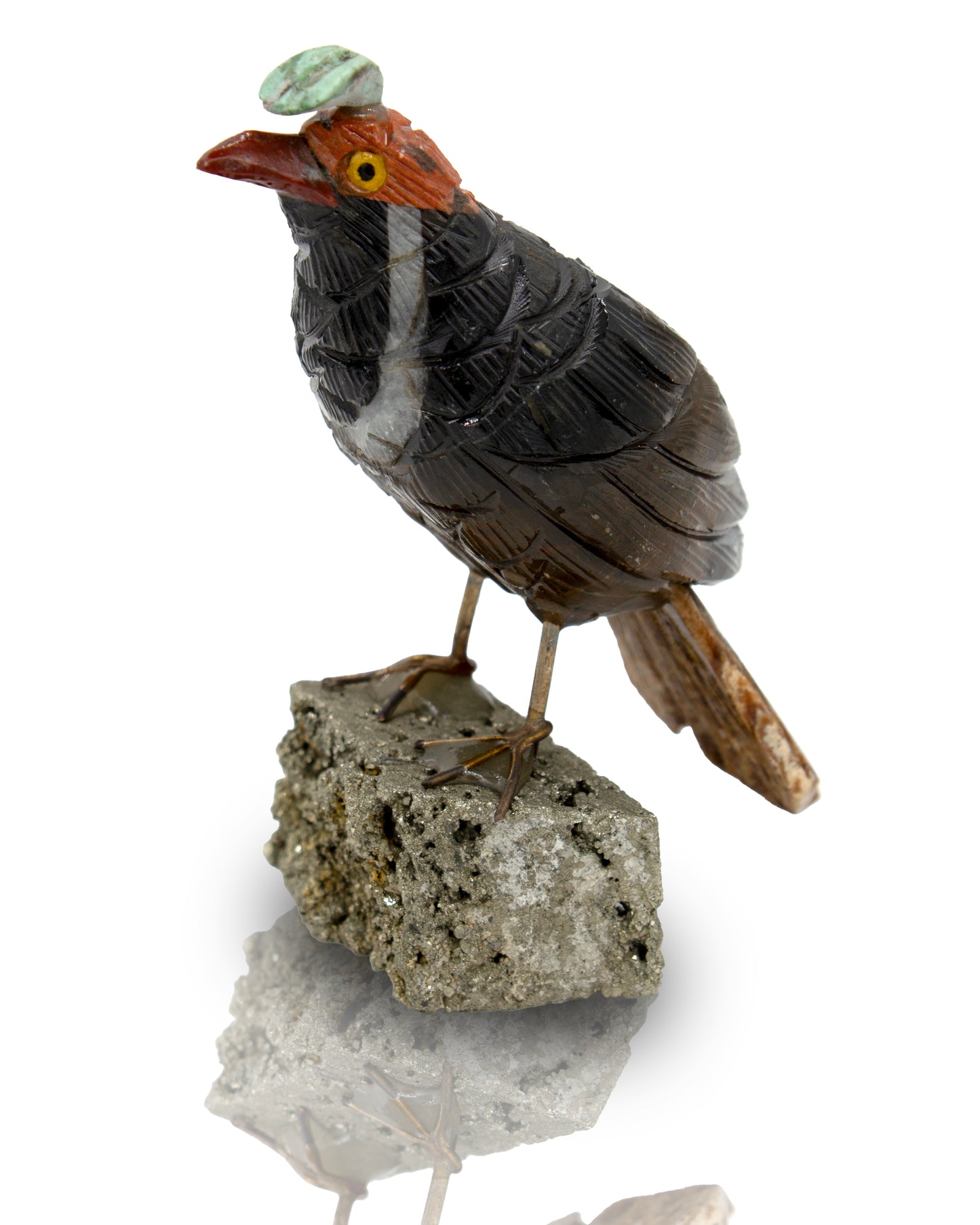 Peruvian Hand Carved Quail w/ Stand