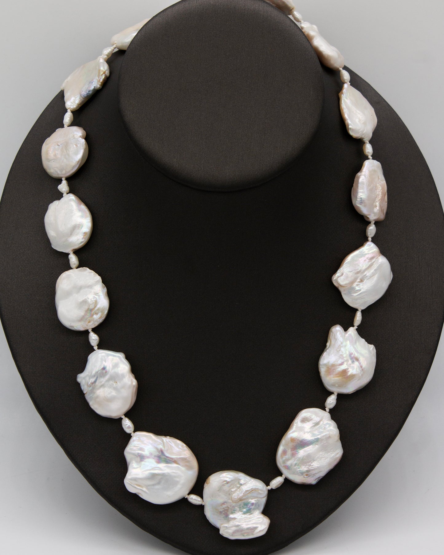 14K Yellow Gold 22inch Baroque Freshwater Pearl Necklace