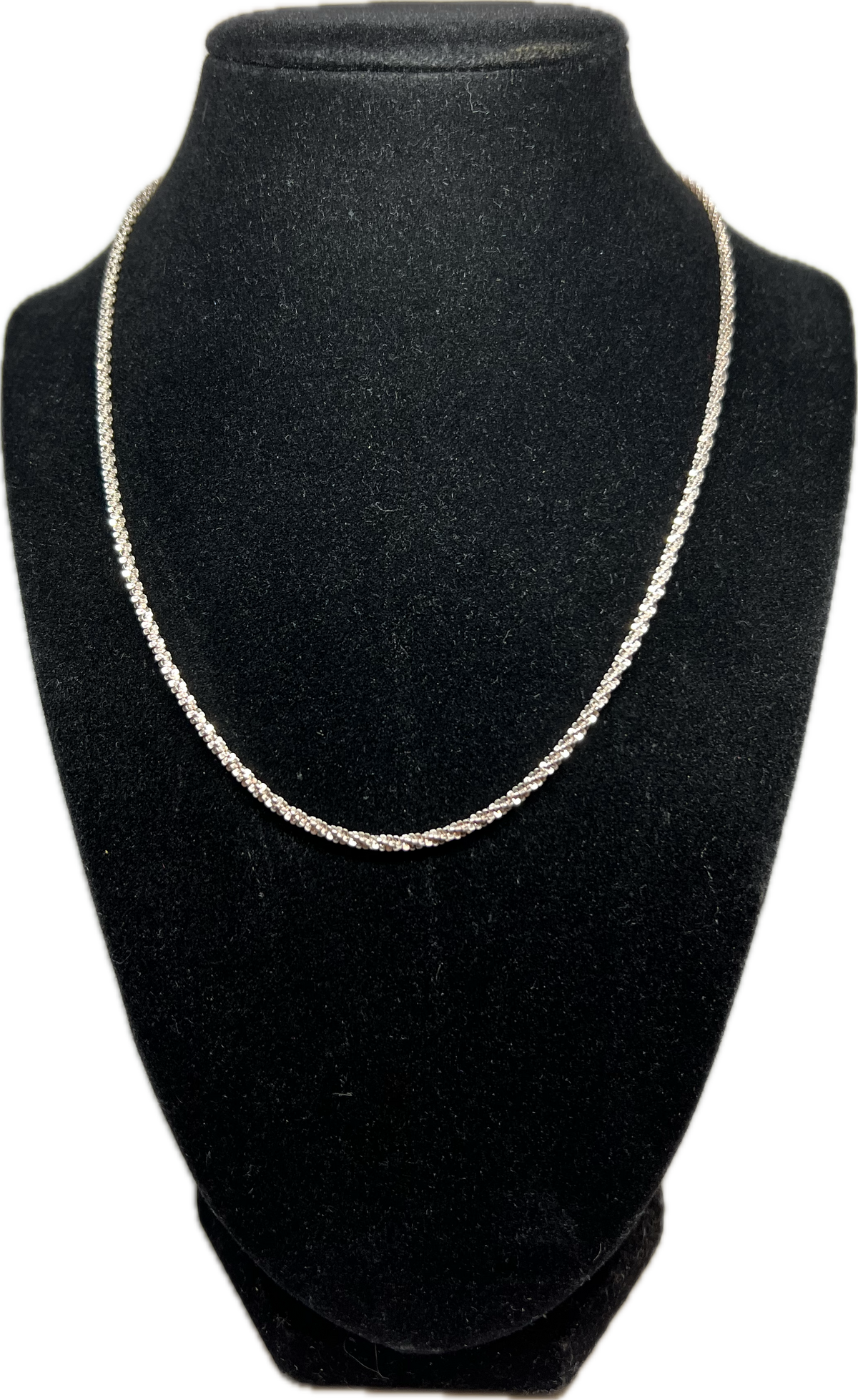 Dazzling 18" Sterling Silver Margaita Chain Necklace