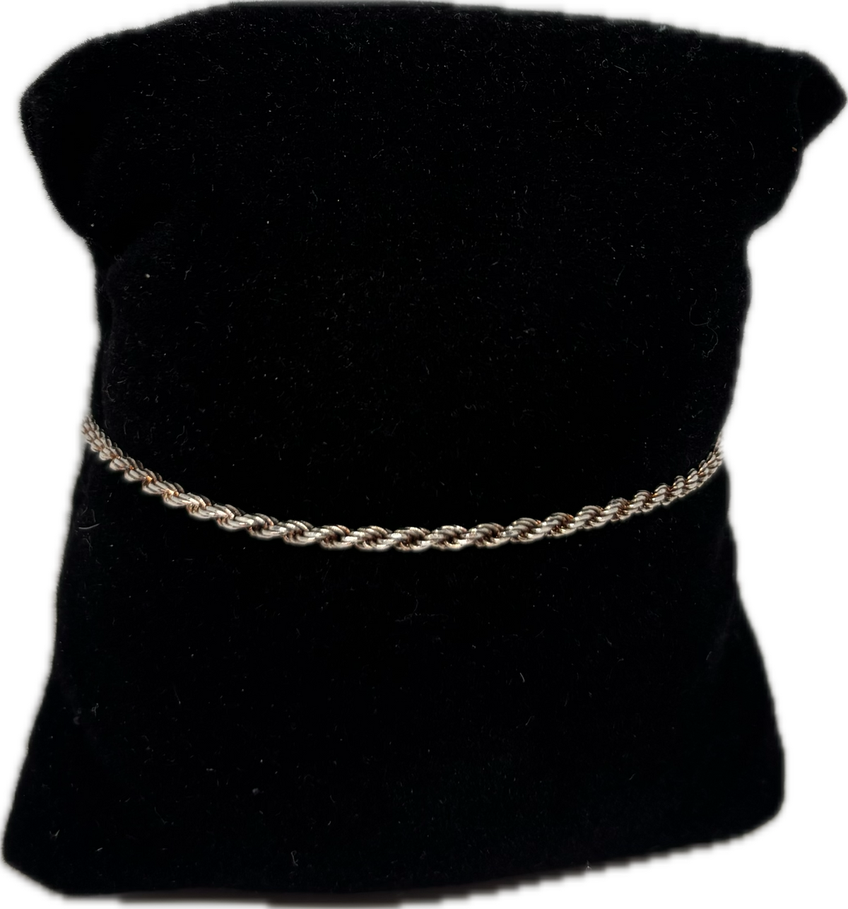 Sterling Silver Rope Chain Bracelet - 7Inch twisted Cable Link Jewelry