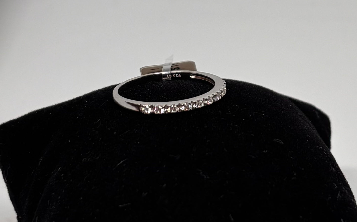 Sterling Silver Miami Ice Eternity Band Ring - Sparkling Stackable Ring