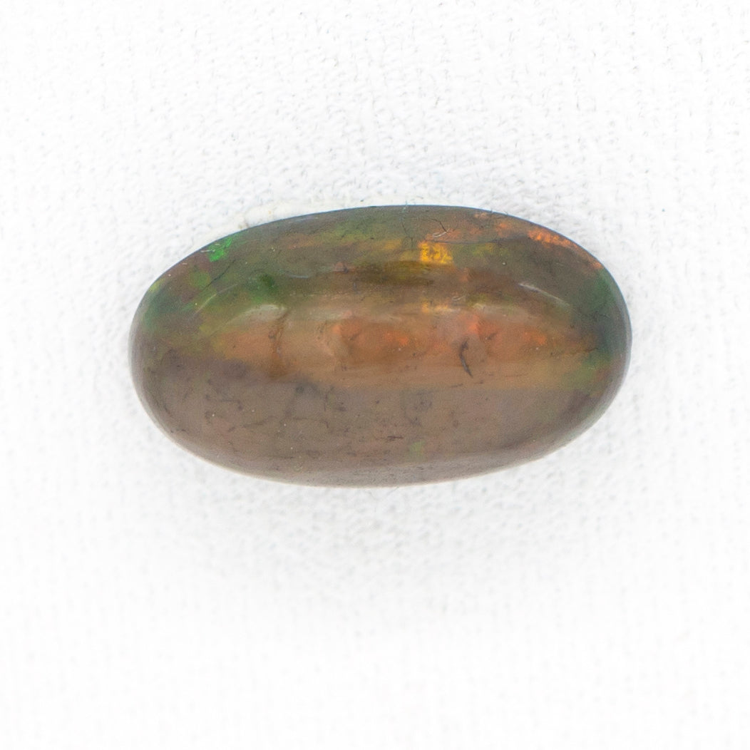 1.60ct Fiery Black Opal Oval 11x6mm Loose