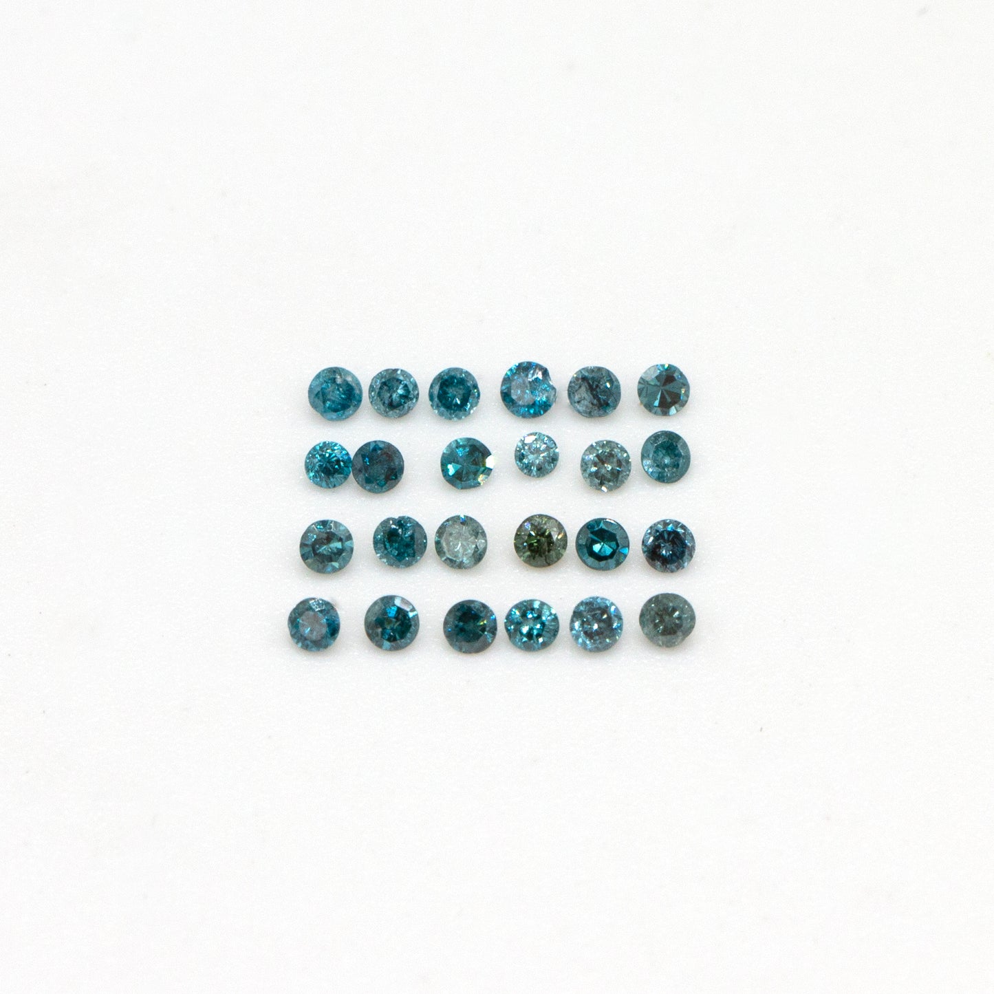 .25ctw Blue Diamond Round Cut Loose Stone Parcel