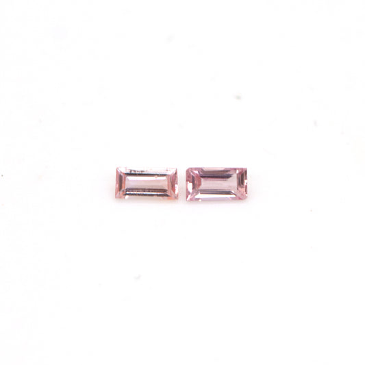 .23ctw NATURAL Pink Sapphire Rectangle Cut Loose Pair