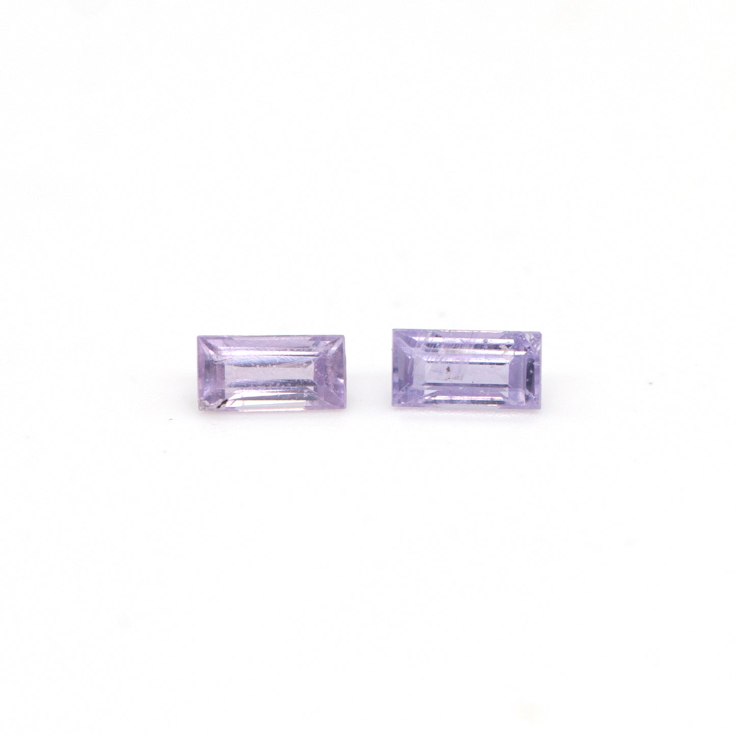 .28ctw NATURAL Pink Sapphire Rectangle Cut Loose Pair