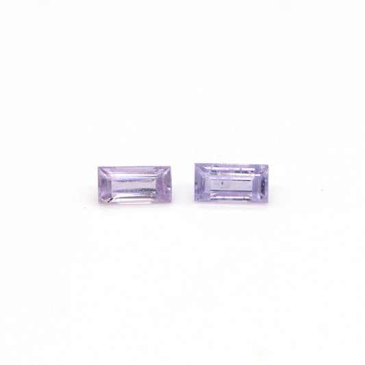 .28ctw NATURAL Pink Sapphire Rectangle Cut Loose Pair