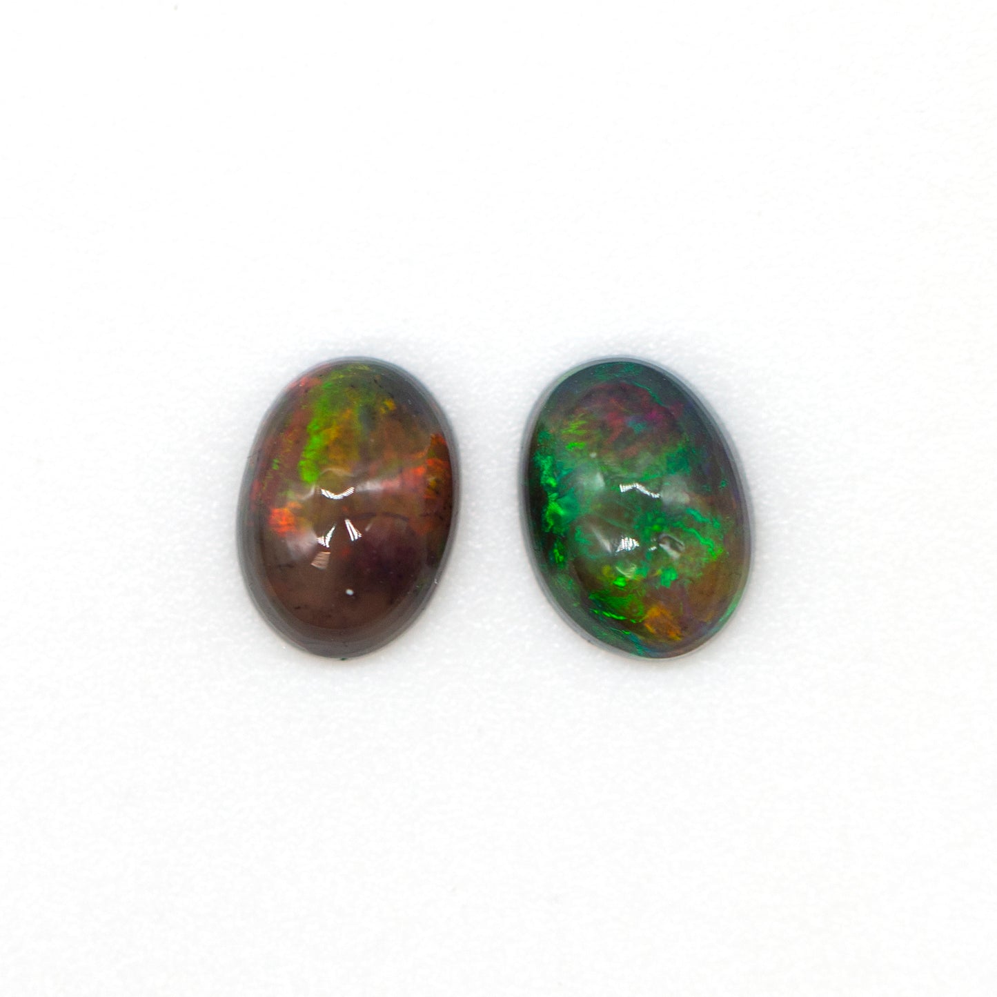 1ctw Black Blue Nile Opal Oval Pair Loose Stones