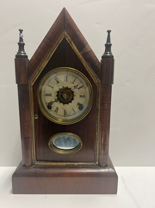 1840s Gilbert Mfg. Mahogany Steeple Clock