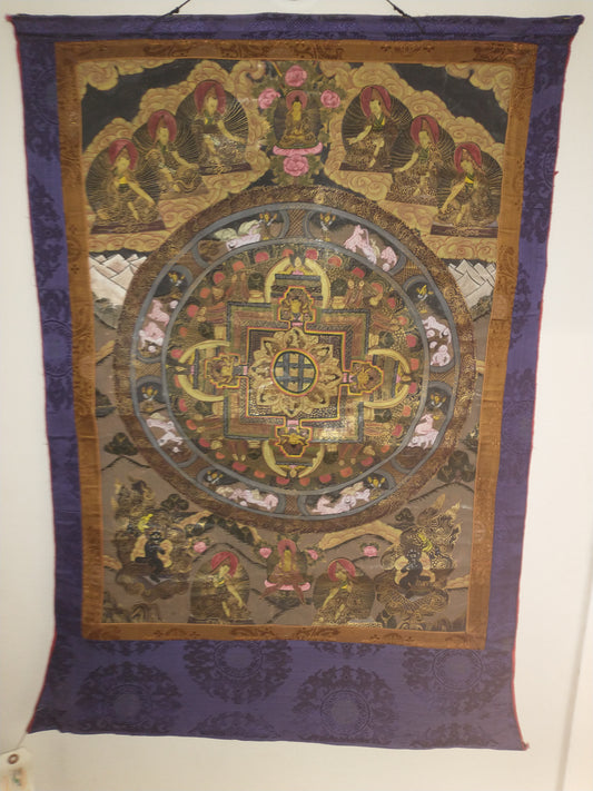 Buddist Wheel of Life | Tibetan Mandala Thangka | Bhavacakra