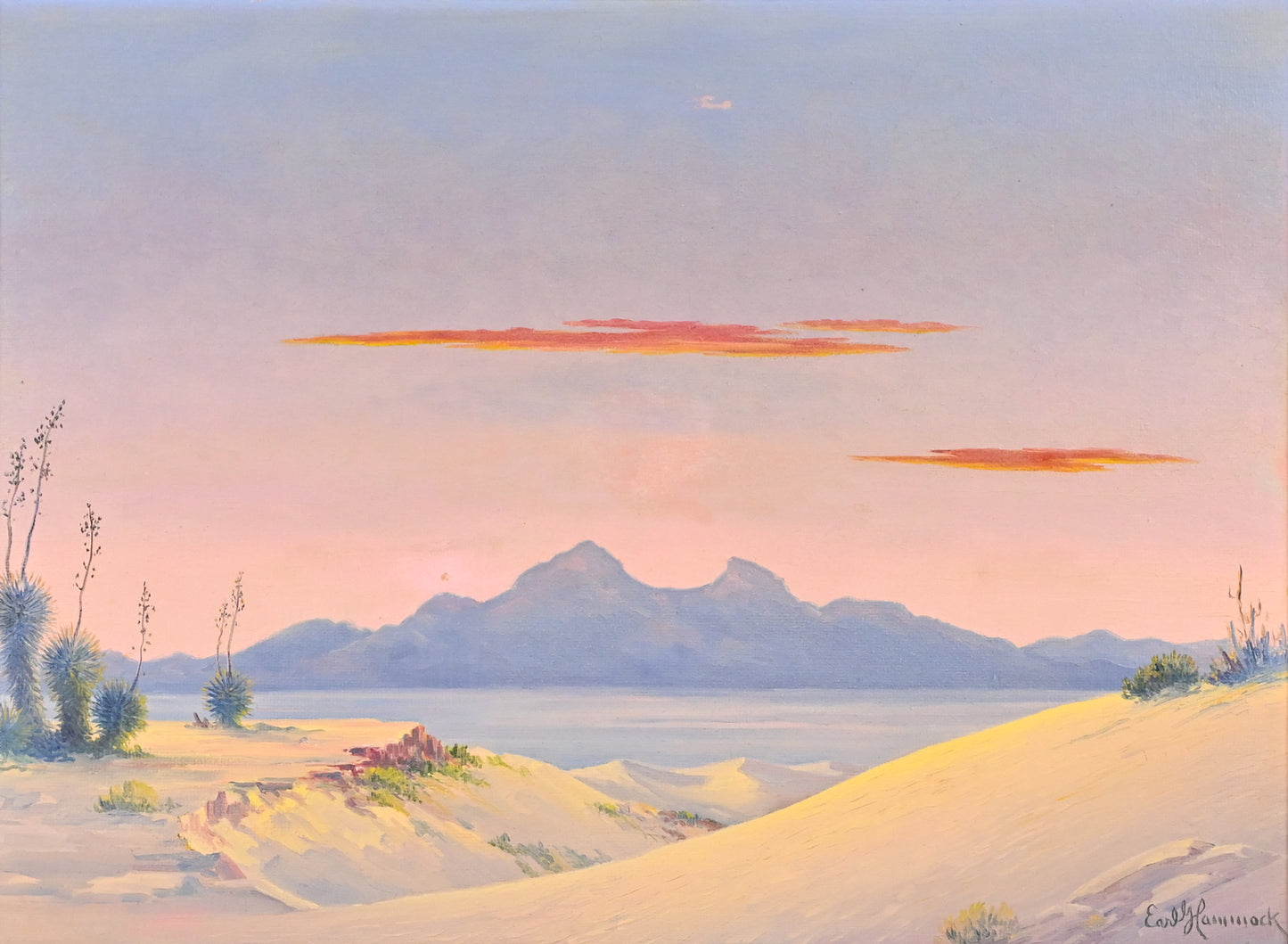 The Lonesome Places, signed Earl G. Hammock Oil Masonite