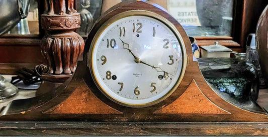 Estate 1920-1930 Gilbert Tambour Mantle Clock