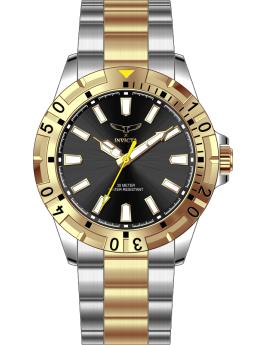 Invicta Specialty Mens 42mm Gold Tone Black Dial Watch