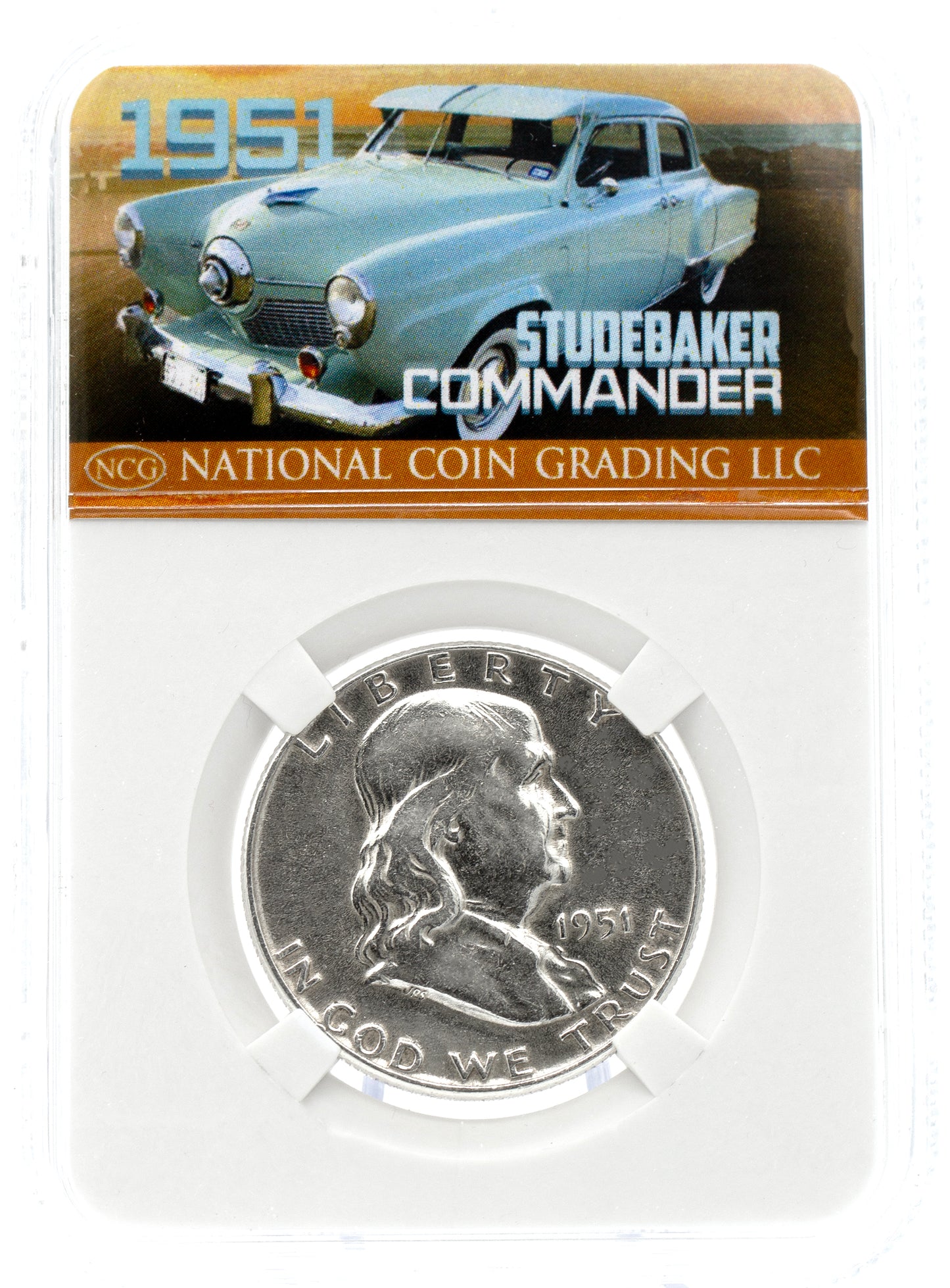AAC EXCLUSIVE 1951 Franklin Half Dollar Studebaker Commander Coin w/ Case