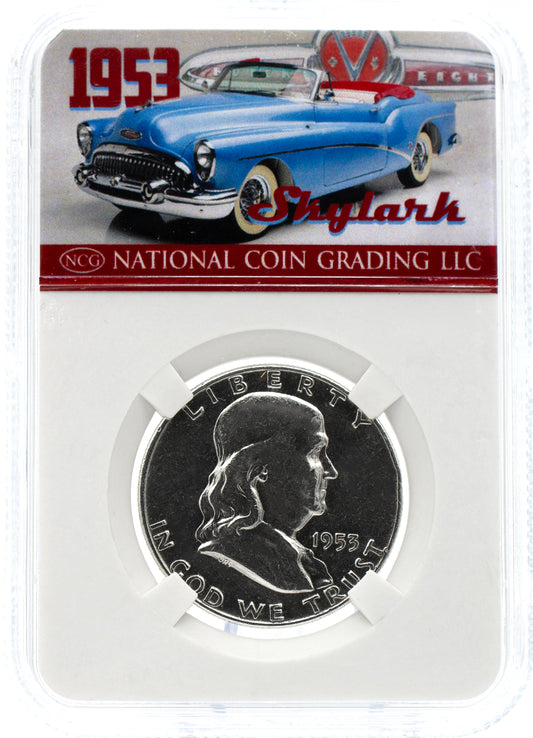 AAC Exclusive 1953 Franklin Half Dollar Buick Skylark Coin w/ Case
