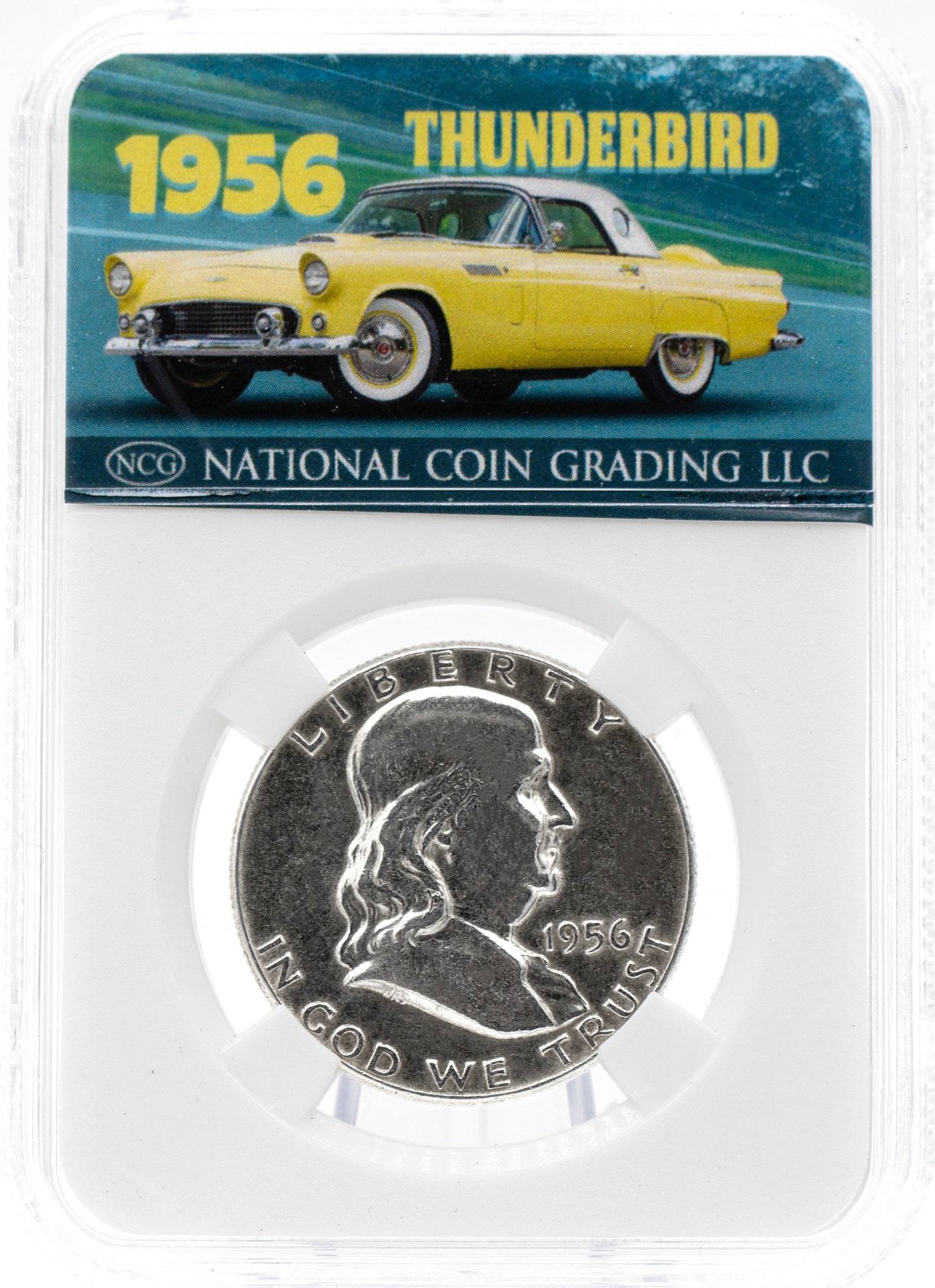 AAC EXCLUSIVE 1956 Franklin Half Dollar Ford Thunderbird Coin w/ Case