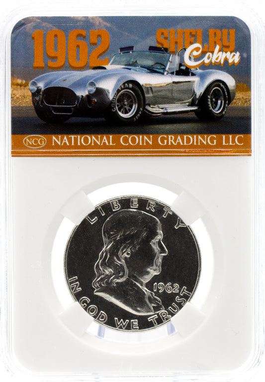 AAC EXCLUSIVE 1962 Franklin Half Dollar Shelby Cobra Coin w/ Case