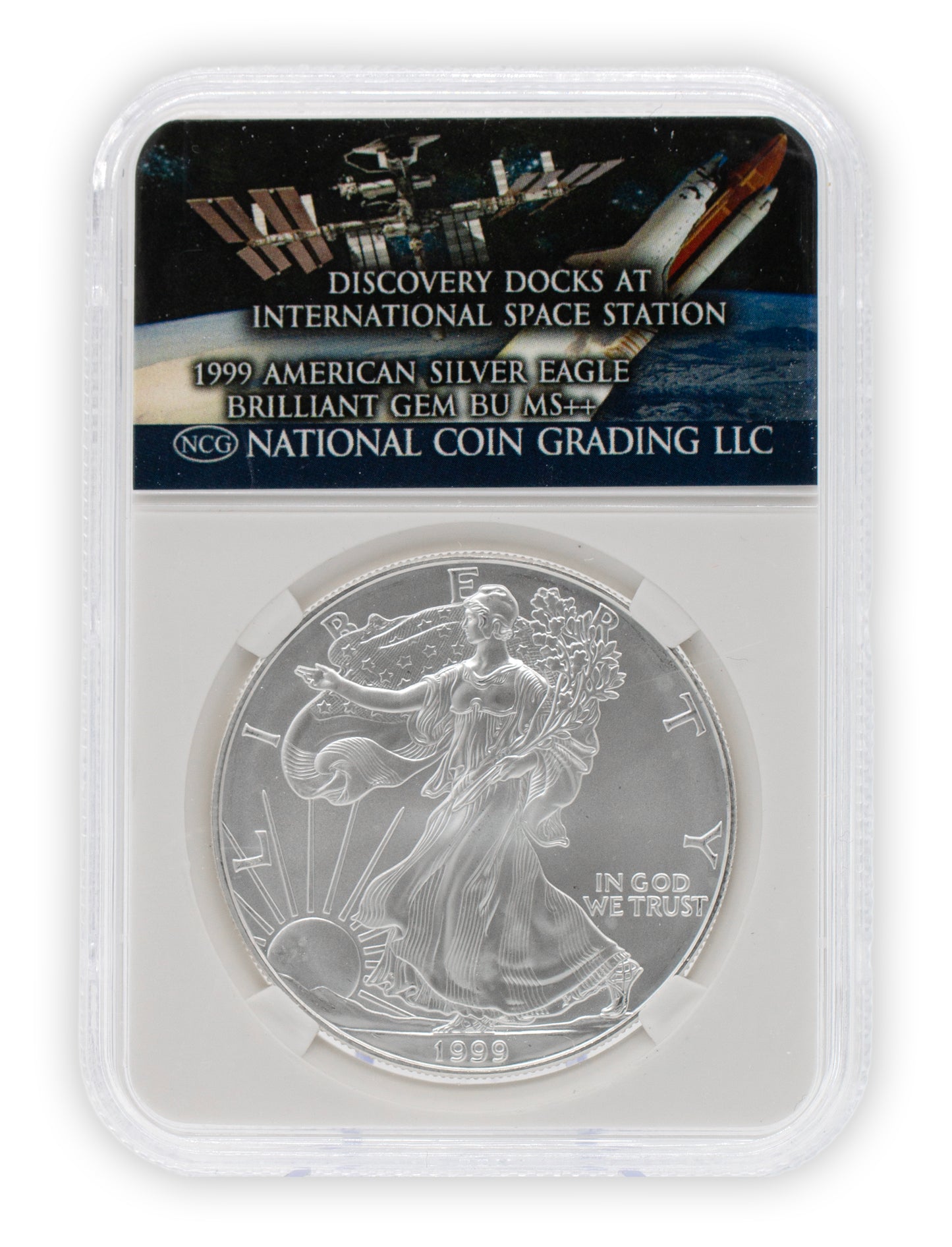 1999 Space Shuttle Discovery $1 American Silver Eagle GEM BU