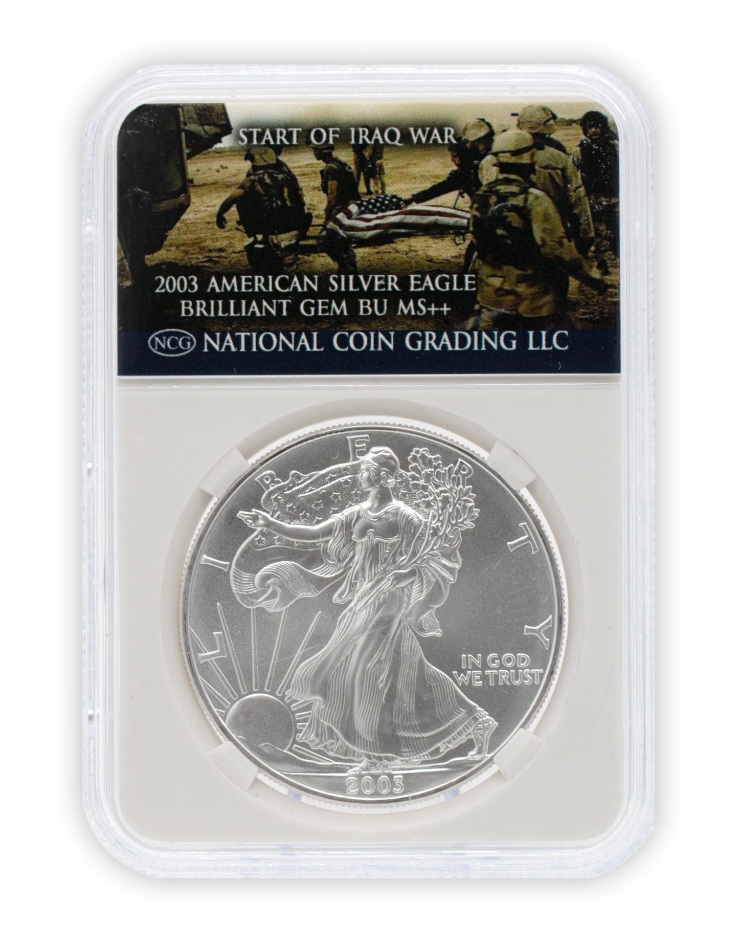 2003 Iraq War $1 American Silver Eagle GEM BU