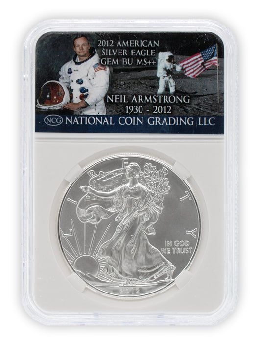 2012 Neil Armstrong $1 American Silver Eagle GEM BU
