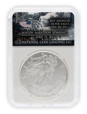 2013 Boston Bombing $1 American Silver Eagle GEM BU&nbsp;