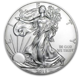 2015 Pluto Discoveries Water on Mars $1 American Silver Eagle GEM