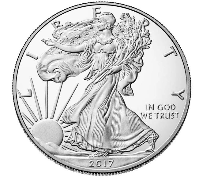 2017 Trump takes Office $1 American Silver Eagle GEM BU