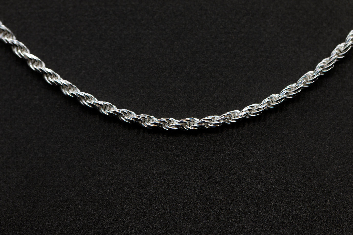 Sterling Silver 2mm 6.2g 20inch Rope Necklace